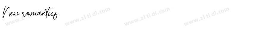 New romantics字体转换